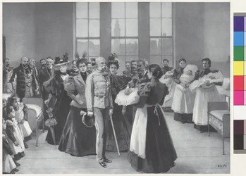 Empereur François-Joseph avec entourage