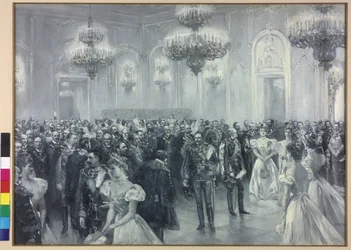 Réception à la cour à l