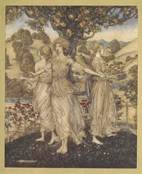 Tout au milieu du beau jardin, d