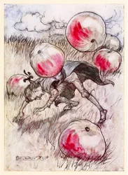 Les pommes tombèrent autour de mes oreilles de la Partie II : Un voyage à Brobdingnag dans Les Voyages de Gulliver par Jonathan Swift