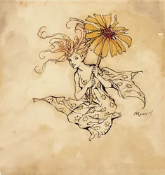 Fée Marguerite, illustration de Peter Pan dans les jardins de Kensington, par J.M. Barrie, publié en 1912