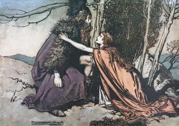 Père ! Père ! Dis-moi ce qui te fait mal Illustration pour L