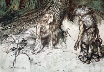 Mime trouve la mère de Siegfried dans la forêt