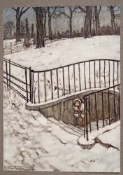Elle courut au puits de St Govers et se cacha .. , de Peter Pan dans les jardins de Kensington par J M Barrie, pub. 1906