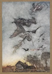 Certains guerroient avec des chauves-souris pour leurs ailes de cuir. Une scène de 