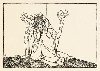 La sorcière était assise contre le mur de La frénésie de Morgan dans Contes de fées irlandais