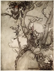 Les montagnes de Kaatsberg ou Catskill ont toujours été une région pleine de fables, de Rip Van Winkle par Washington Irving, pub. 1910