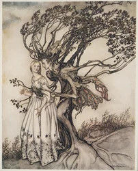 La Vieille Femme dans le Bois, de Petit Frère & Petite Sœur et autres contes des frères Grimm, pub.1917