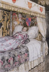 La princesse endormie, illustration pour The Allies Fairy Book, Heinemann, 1916