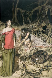 La Cour de Grimhilde, la mère de Hagen de 