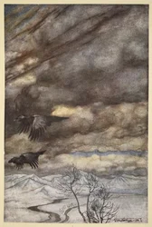 Les corbeaux de Wotan, illustration de "Siegfried et le crépuscule des dieux".