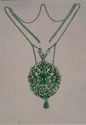 Pendentif et chaîne, fin XIXe début XXe siècle