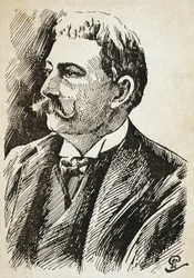 AZEVEDO, Aluisio de (1857-1913). Écrivain brésilien. Gravure.