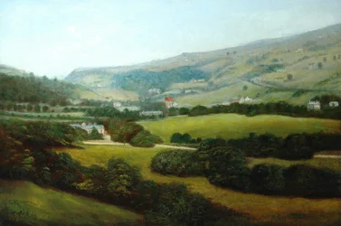 Centre Vale Park et Burnley Valley (huile sur toile)