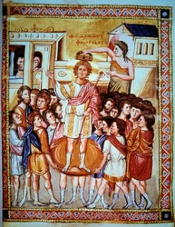 Couronnement du roi David (1015 - 975 av. J.-C.) roi d