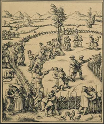 Fête des paysans dans une ferme allemande (