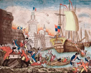 La Terreur : le siège de Toulon de septembre à décembre 1793 (gravure)