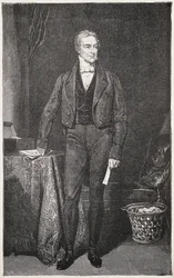 PEEL, Robert (1788-1850). Premier ministre du Royaume-Uni (1834-1835 et 1841-1846). Gravure pour Rafael Ward. Gravure.