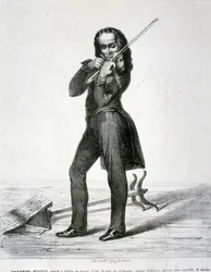Portrait de Niccolo Paganini (eau-forte)
