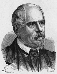 Portrait de Paul Bins, comte de Saint-Victor, essayiste et critique français.