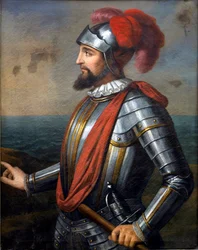 Portrait de Vasco Nunez de Balboa, conquistador espagnol (1475-1517) - Vasco Nunez de Balboa (huile sur toile)