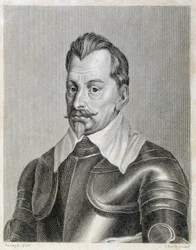 Portrait de Wallenstein, chef militaire allemand.