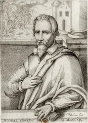 SERVET, Miguel (1511-1553). Médecin et théologien espagnol. Xylographie. FRANCE. ILE-DE-FRANCE. Paris. Bibliothèque nationale