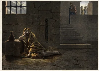 Saint Jean-Baptiste en prison. Le prophète Jean-Baptiste, qui a dénoncé l