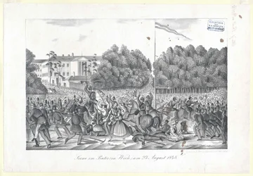 Scène au Prater (à Vienne) le 23 août 1848