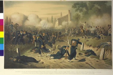 Scènes de combats de la campagne d