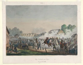 Le combat à Tabor le 6 octobre 1848