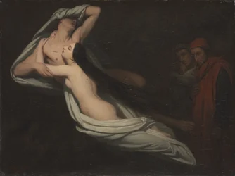 Dante et Virgile rencontrant les ombres de Francesca da Rimini et Paolo