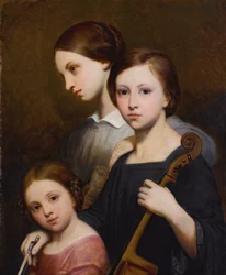 Portrait de René, Cécile et Louise Franchomme