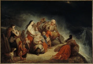 La tempête, vers 1820 (huile sur bois, dorure sur toile)