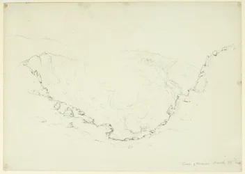 Caldeira du mont Vésuve, Naples, Italie, 1841