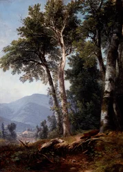 Paysage forestier, vers 1850 (huile sur toile)