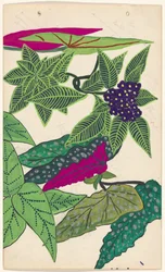 Projet de broderie de fleurs et de feuilles