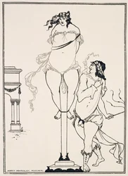 Juvenal flagellant une femme, 1896 (gravure)