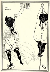 Deux femmes athéniennes en détresse. Illustration pour La Lysistrata d