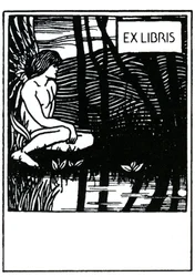 Vignette ex libris par Aubrey Beardsley (1872-1898)