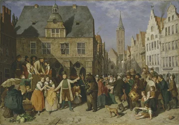 Un ours dansant, 1865