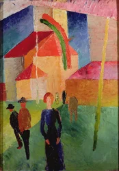 Église décorée de drapeaux