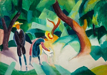 Enfants avec chèvre