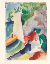 Pique-nique sur la plage après la voile, 1913