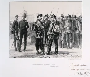 Troupes des provinces arrivant à Paris avant le siège prussien