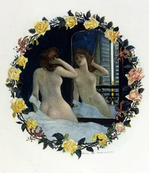 Illustration de Auguste François Gorguet (1862 - 1927) pour "Le Lys rouge" d