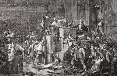 La tête de Feraud au Tribunal, 20 mai 1795, an III, gravée par Jonnard d