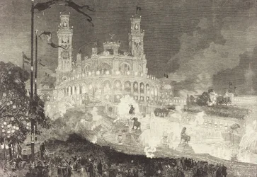 14 Juillet. Illumination du Palais du Trocadéro, 1883.