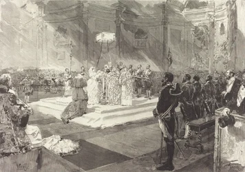 Baptême royal à la cour d
