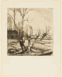 Au marais inondé - Le berger